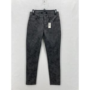 Express Pants Women's 2 Skinny Ankle Gray Faux Suede Mid Rise 5 Pocket‎ Casual